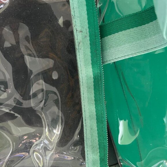 Green and Clear Large Tote with Small Clutch - Picture 5 of 6